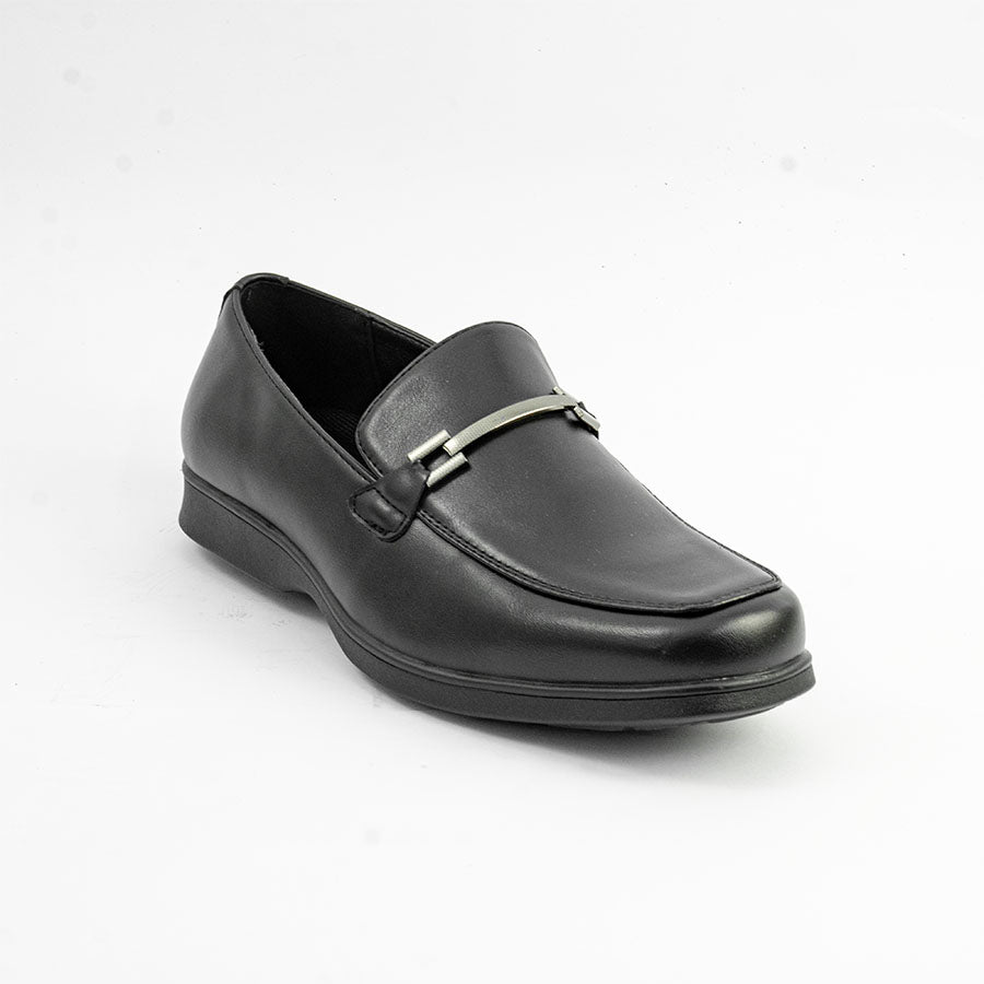 Mario d' boro Men's MZ 27355 C98 Black Formal with metallic buckle detail. Slip-on design