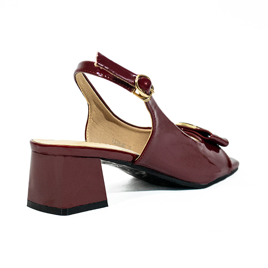 Mario D' Boro Women's Heeled Sandals LY 28145 Black/Maroon C65