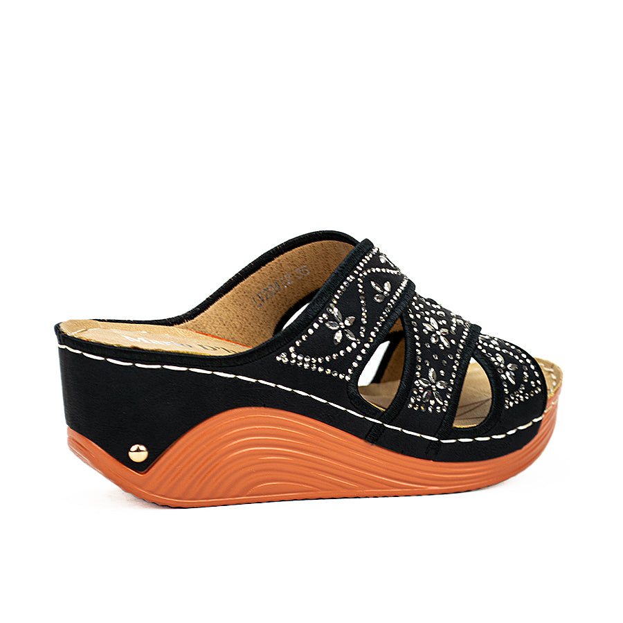 Mario D' Boro Women's Sandals Lv 22412 Beige/Black/Navy Blue C51