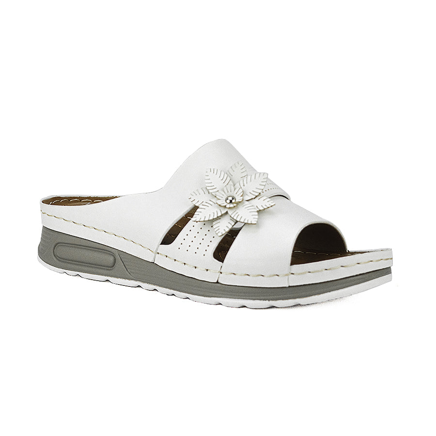 Mario D' Boro Women's Flat Sandals LW 25960 Blue/White C46