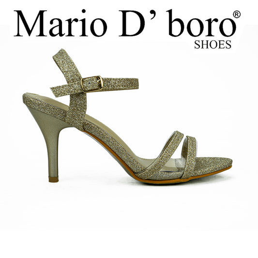 Mario D' Boro Women's Heeled Sandals Lv 22520 Gold/Silver