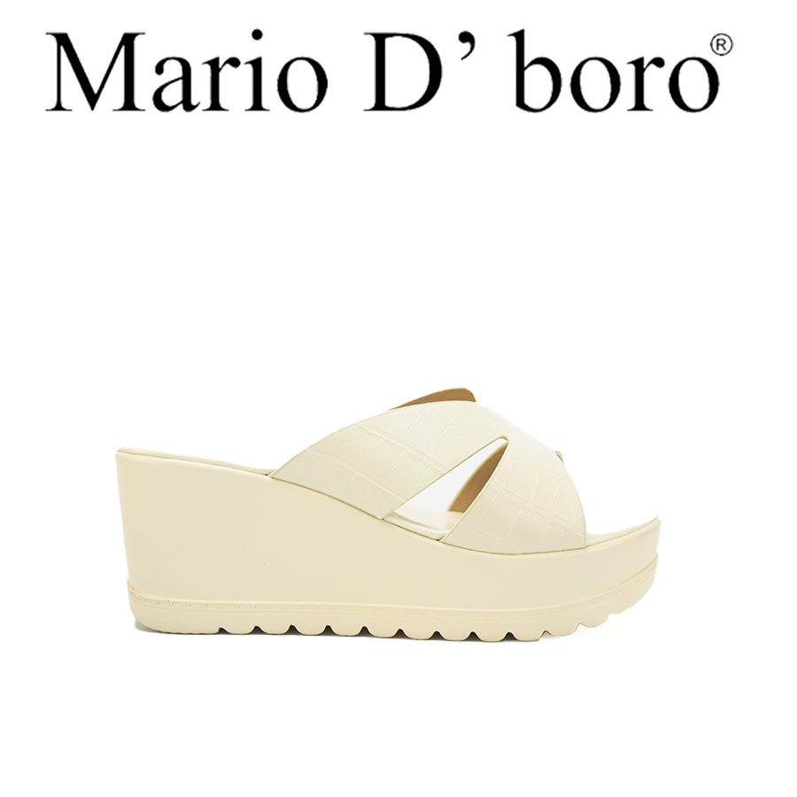 Mario D' Boro Women's Wedge Sandals LX 26591 Brown/Off White C51