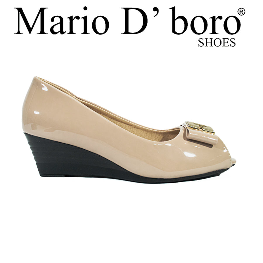 Mario D' Boro Women's Wedge Sandals LX 27075 Black/Taupe C54