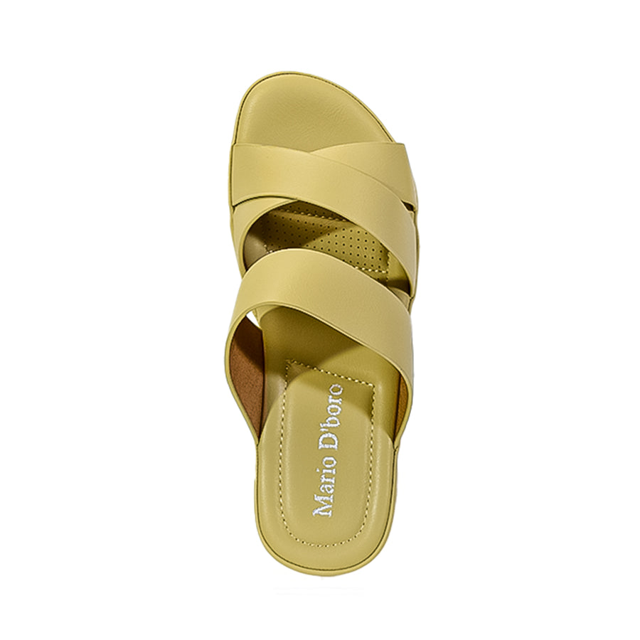 Mario D' Boro Women's Flat Sandals LX 26574 Black/Bone C52