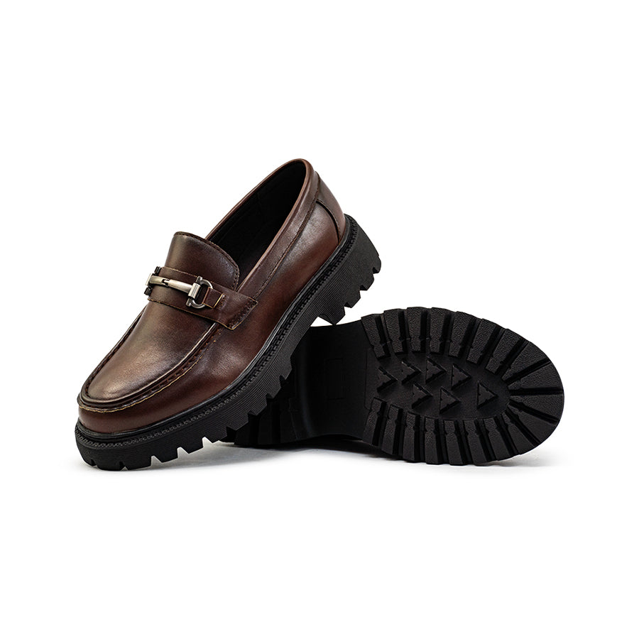 Mario D' boro Men's Formal Slip On MY 25888 - Black / Brown C82