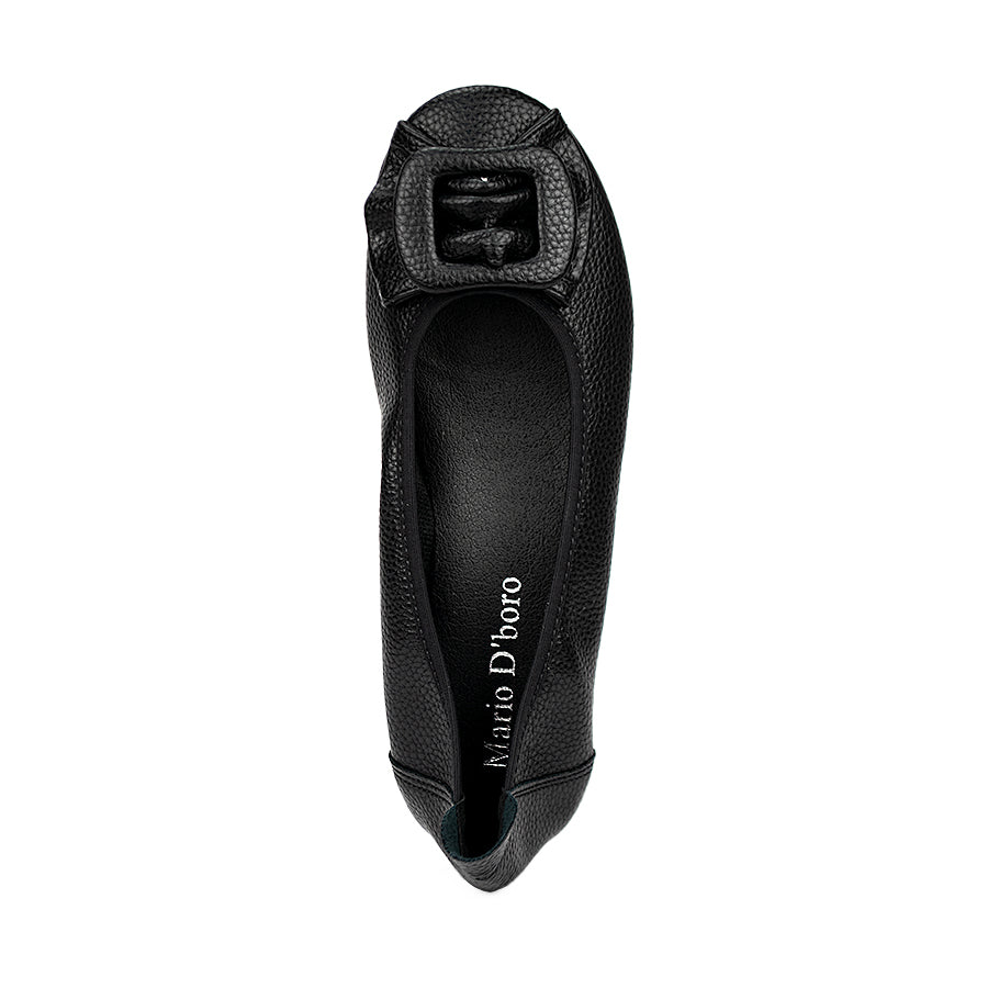 Mario D' Boro Women's Flat Lv 22948 Black/Dark Brown