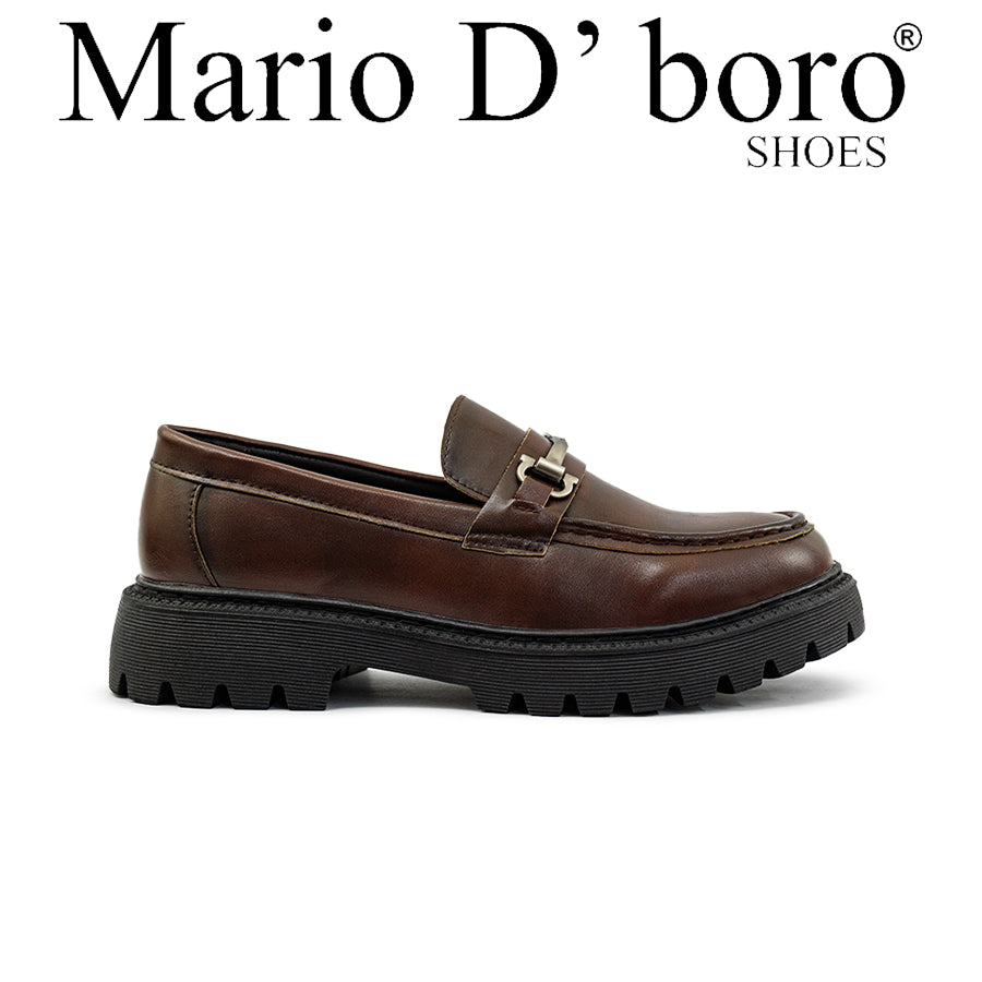 Mario D' boro Men's Formal Slip On MY 25888 - Black / Brown C82