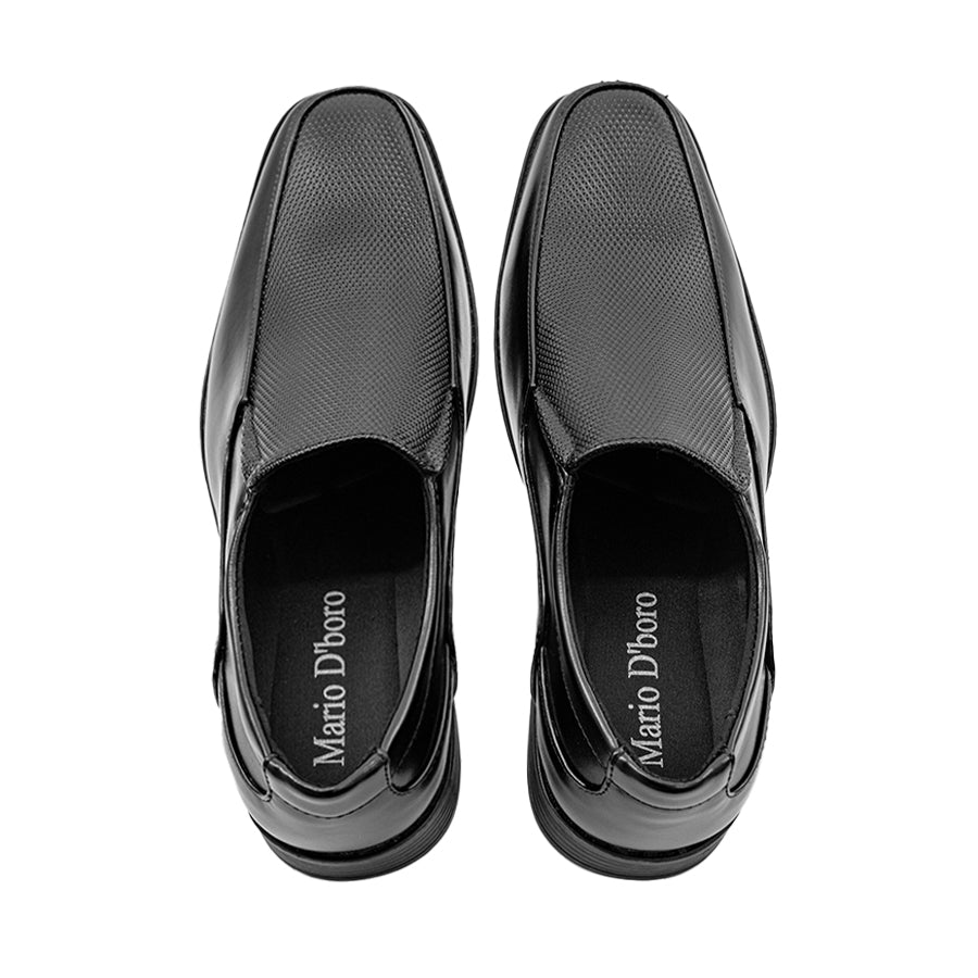 Mario D' boro Men's Formal Slip On MY 25612 - Black C81 Sleek Formal Shoe for All Seasons Easy Wear