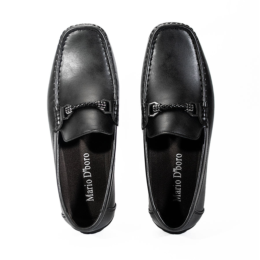 Mario D' Boro Men's Casual Loafers MY 25804 Black C64