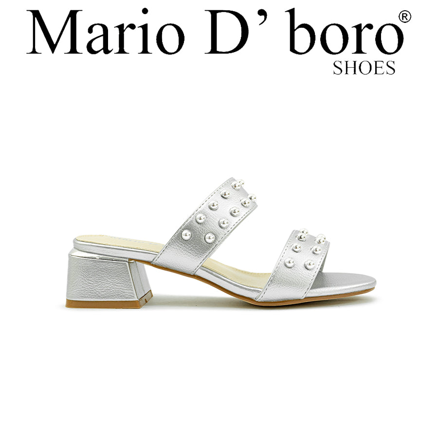 Mario D' boro Women's Heeled Sandals LY 29546 - Soft Gold /Soft Silver C89