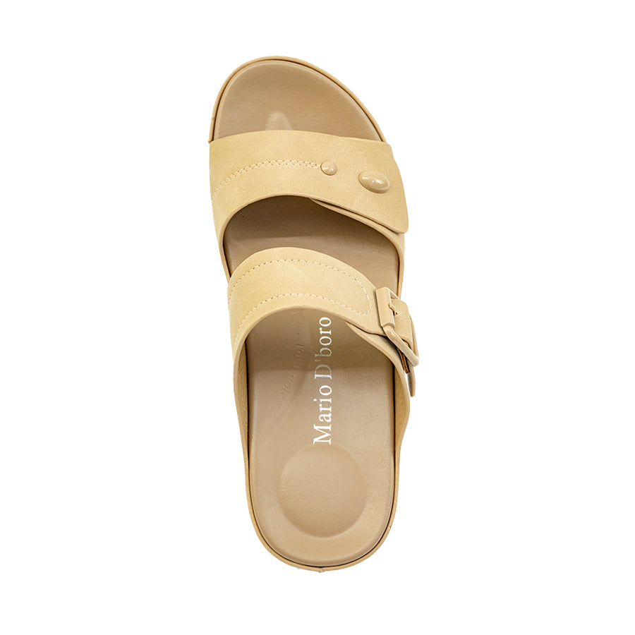 Mario D' boro Women's Flat Sandals LY 28551 - Beige / Bone C86