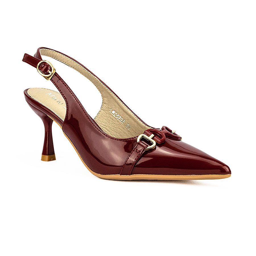 Mario D' Boro Women's Heeled Sandals LW 25795 Black/Maroon C44