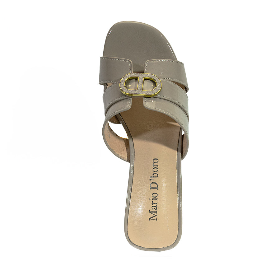 Mario D' Boro Women's Heeled Sandals LX 27510 Beige/Light Gray C58