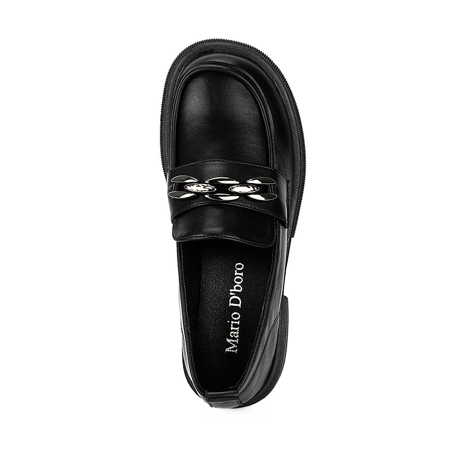 Mario D' Boro Women's Korean Flat Shoes  Lw 24074 Black C31