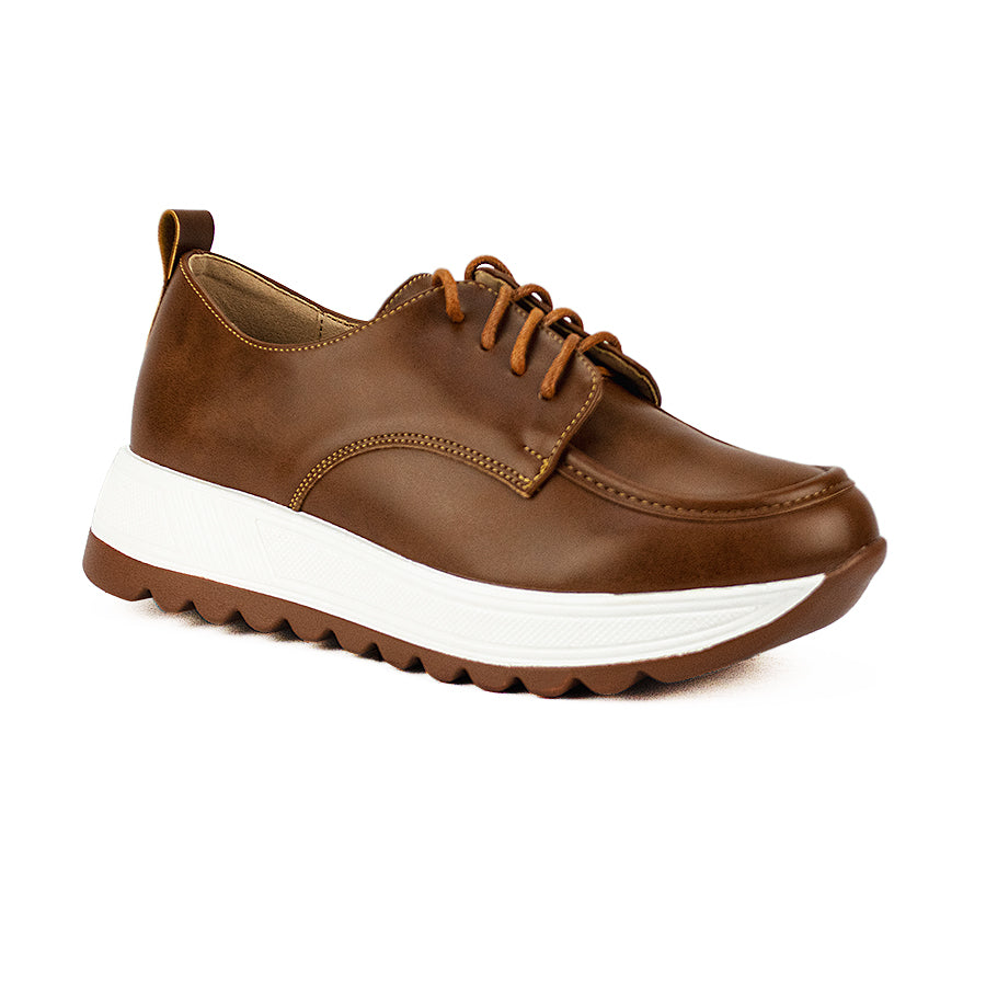 Mario D' Boro Women Oxford Lw 26021 Dark Brown/Tan C46