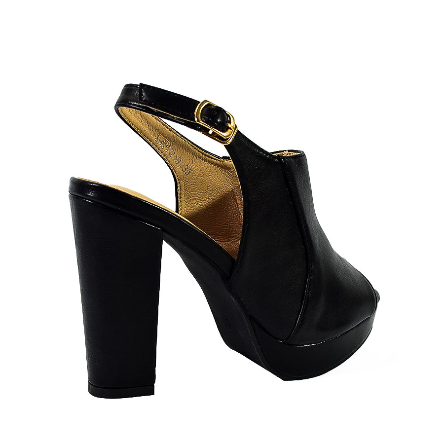 Mario D' Boro Women's Heeled Sandals LX 27219 Beige/Black C56