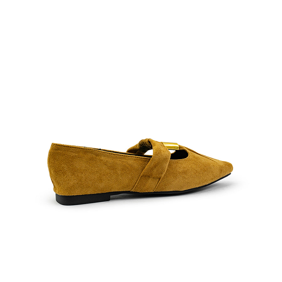 Mario D' boro Women's Ballet Flats LY 29670 - Black / Tan C86