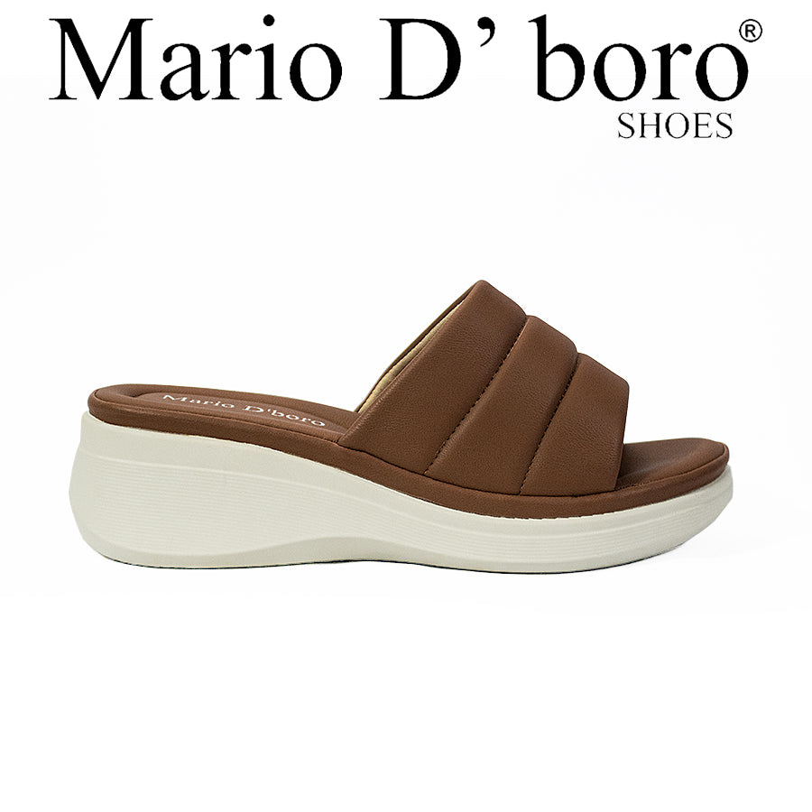 Mario D' Boro Women's Flat Sandals LY 28023 Black/MBrown C65