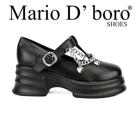 Mario D' Boro Women's Korean Flat LW 25930 Black C44