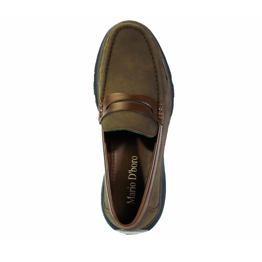 Mario D' Boro Men's Casual Loafers MX 25754 Dark Brown C62