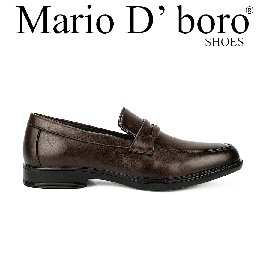 Mario D' Boro Men's Formal Slip On Mw 24308 Black/Dark Brown C45