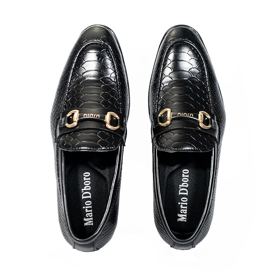 Mario D' Boro Men's Formal Slip On MY 25842 Black/Dark Brown C64