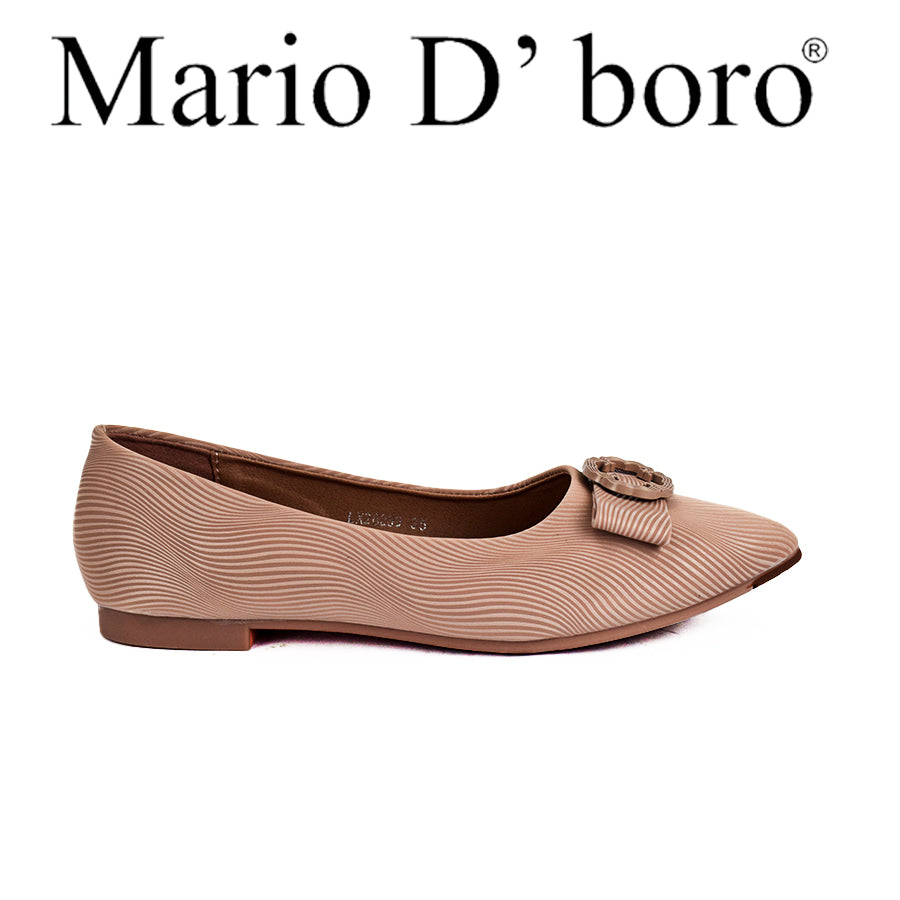 Mario D' Boro Women's Ballet Flats LX 26259 Beige and Old Rose C49