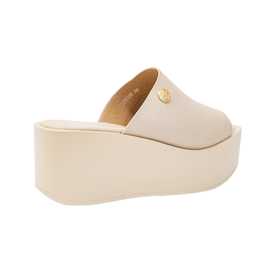 Women's Wedge Sandals LY 28026 Beige/Black C71