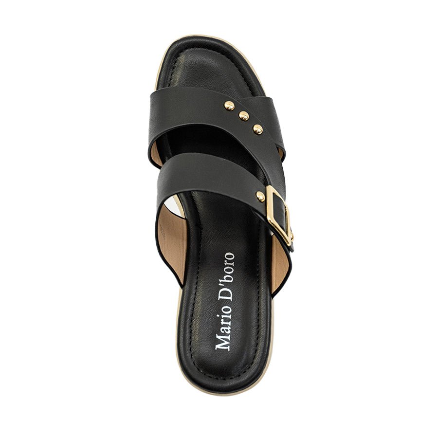 Mario D' boro Women's Heeled Sandals LY 29483 - Black / Old Rose C86