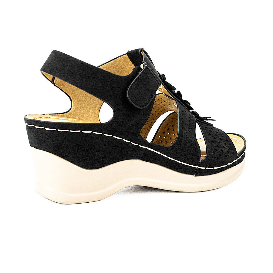 Mario D' Boro Women's Wedge Sandals Lw 25588 Beige/Black