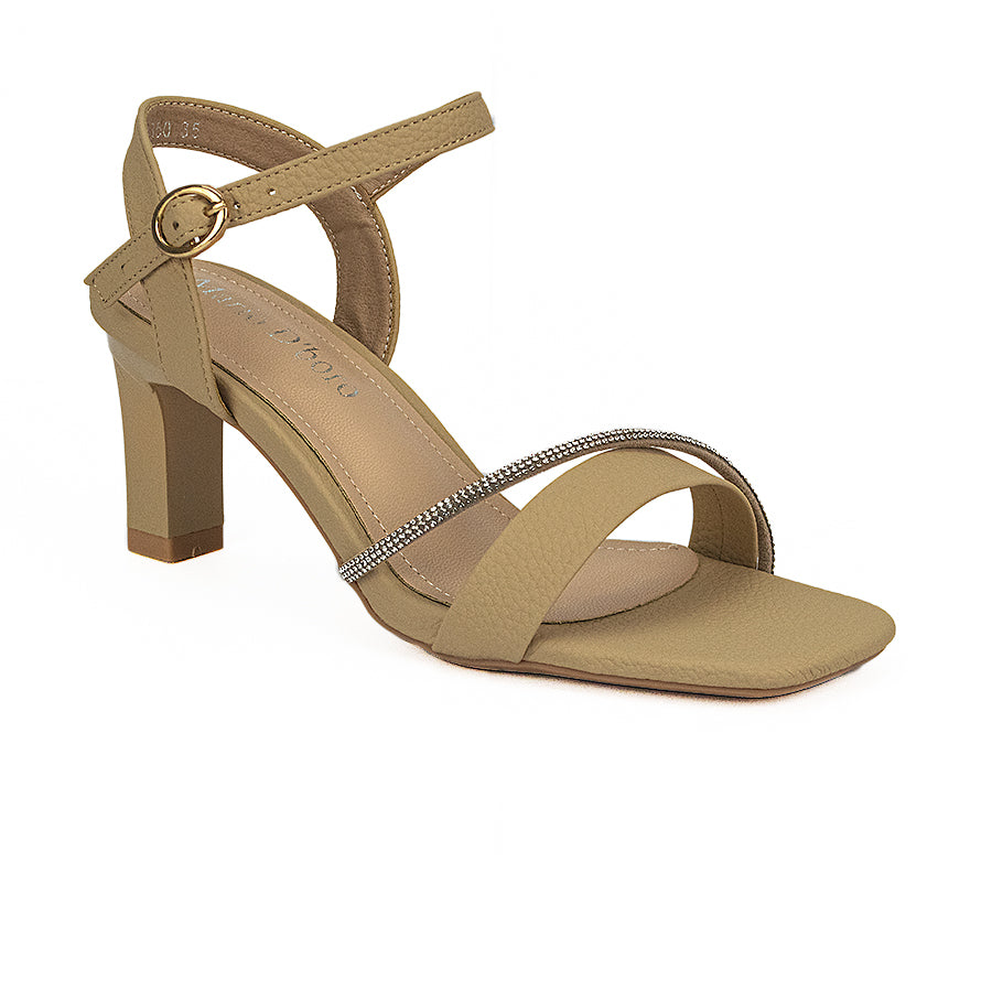 Mario D' Boro Women's Heeled Sandals LW 24350 Black/Beige C41 - C51