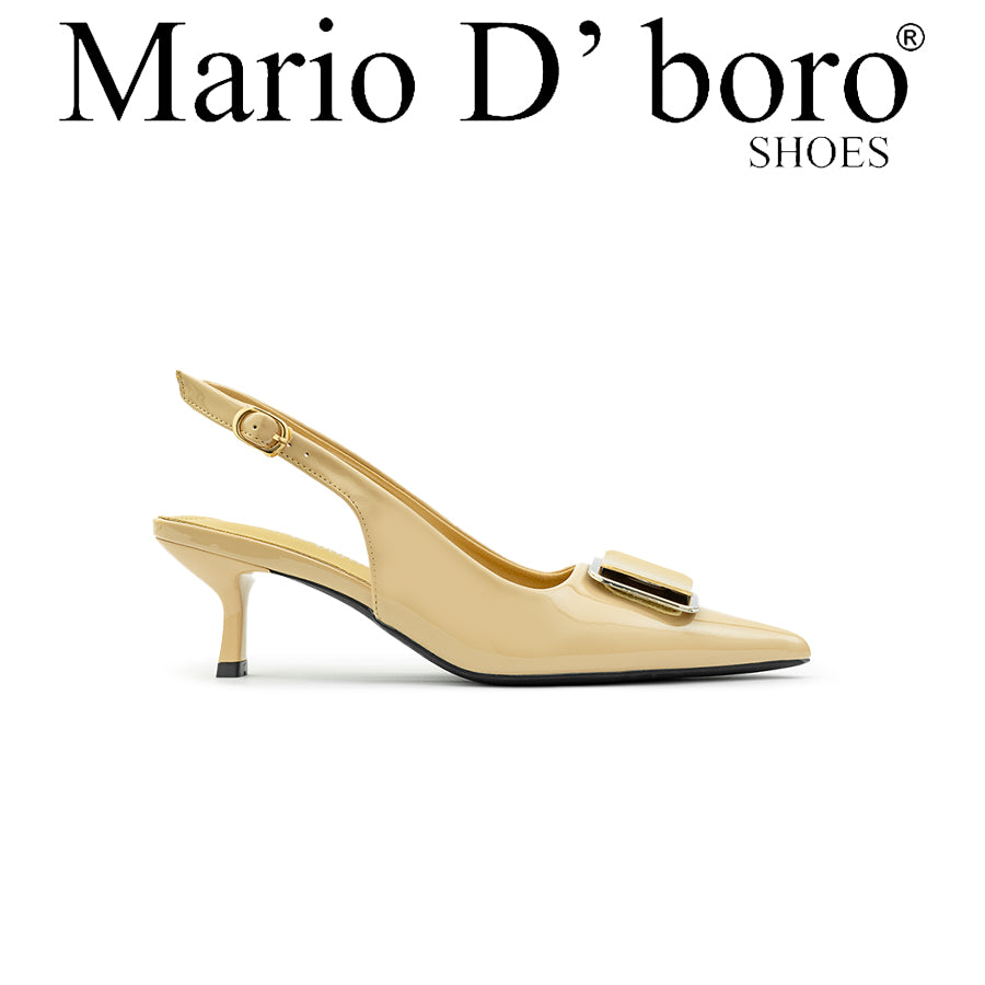 Mario D' boro Women's Heeled Sandals LY 29315 Beige / Black C79