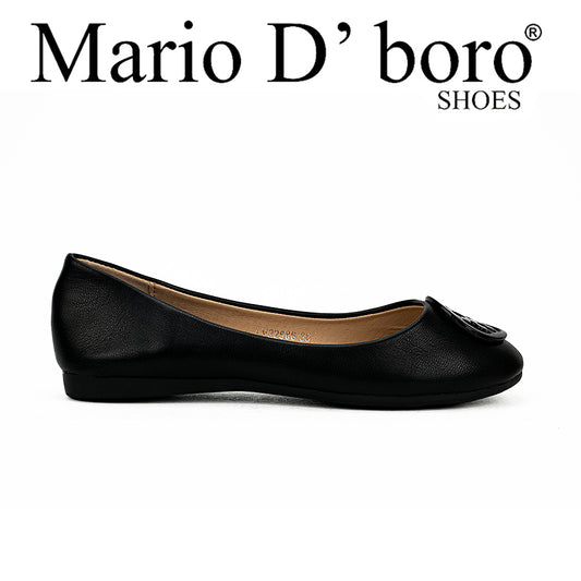 Mario D' Boro Women's Flat Shoes Lv 22686 Black/Beige