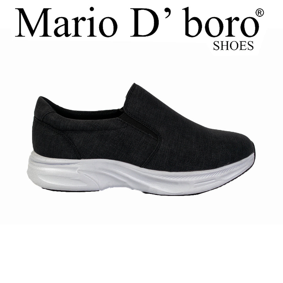 Mario D' Boro Men's Casual Loafers MX 25756 Black/Blue C62