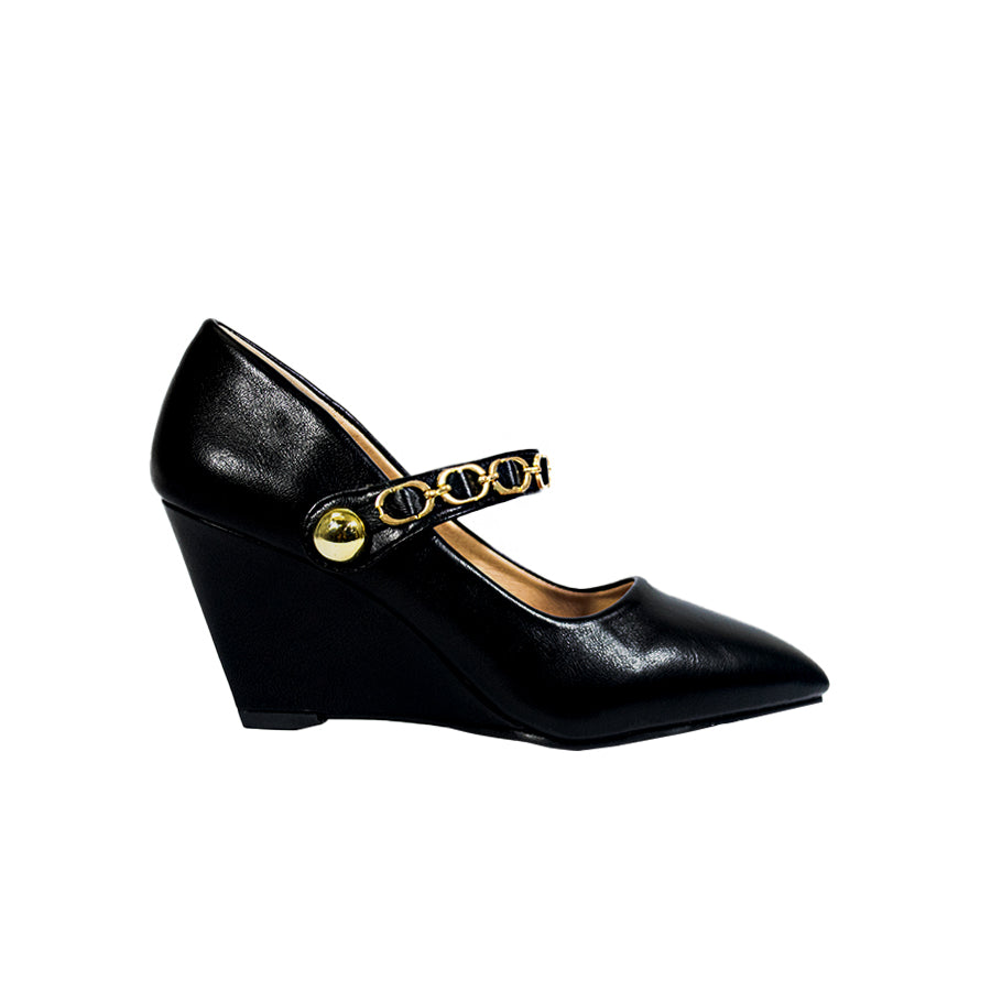 Mario D' Boro Women's Wedge Sandals LY 28302 Black/Taupe C67