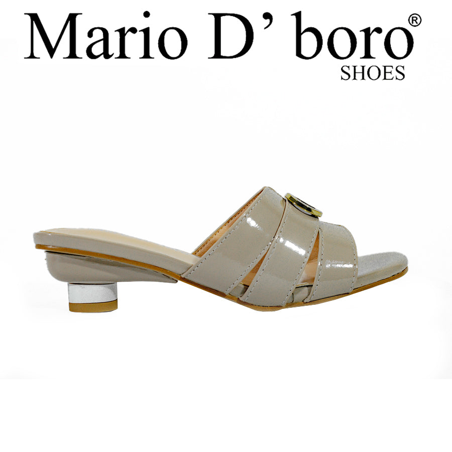 Mario D' Boro Women's Heeled Sandals LX 27510 Beige/Light Gray C58
