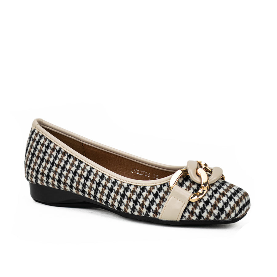 Mario D' Boro Women's Flat Shoes Lv 22786 Beige/Brown