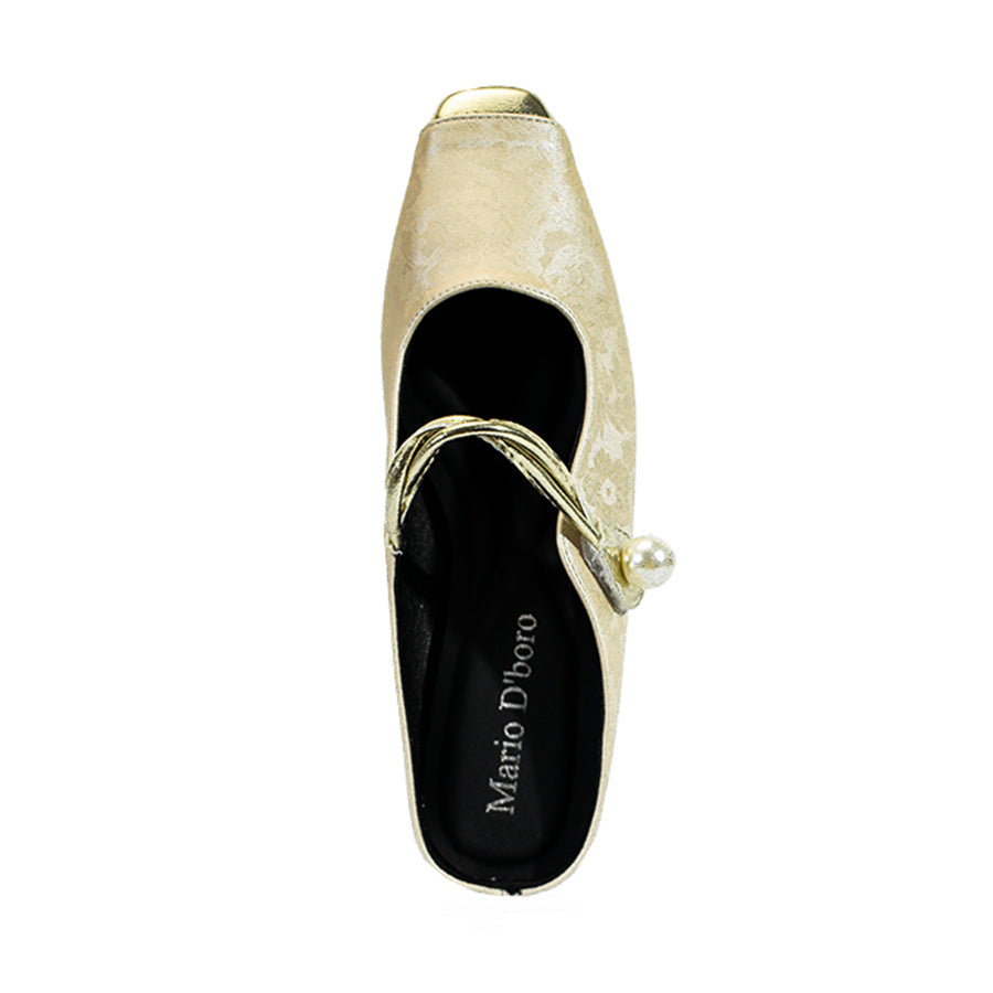 Mario D' Boro Women's Mules LX 27566 Gold C58