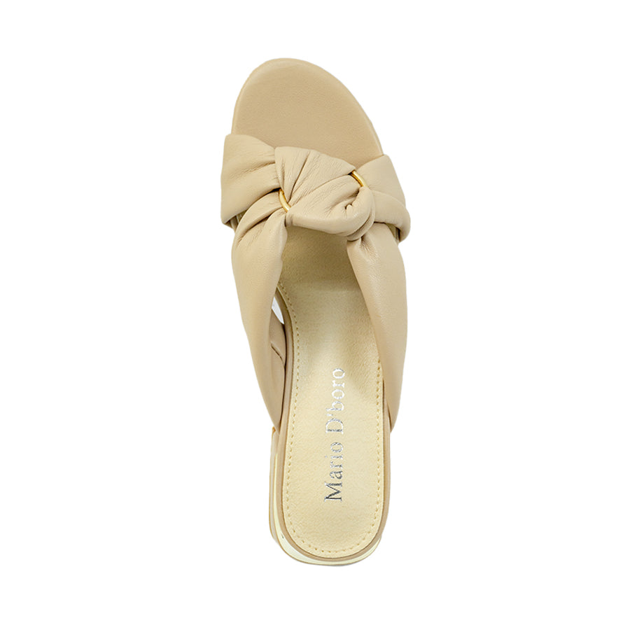 Mario D' boro Women's Heeled Sandals LY 29501 - Beige / Soft Gold C89
