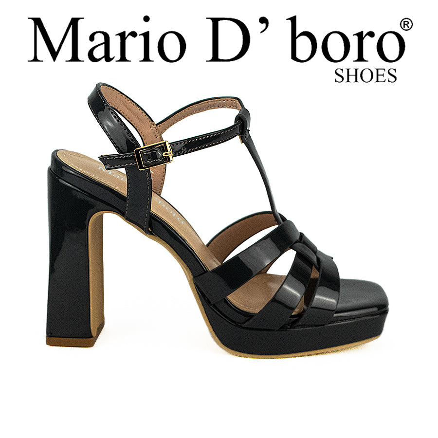 Mario D' Boro Women's Heeled Sandals Lw 24682 Bone/Dark Gray C31