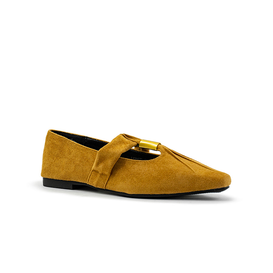 Mario D' boro Women's Ballet Flats LY 29670 - Black / Tan C86