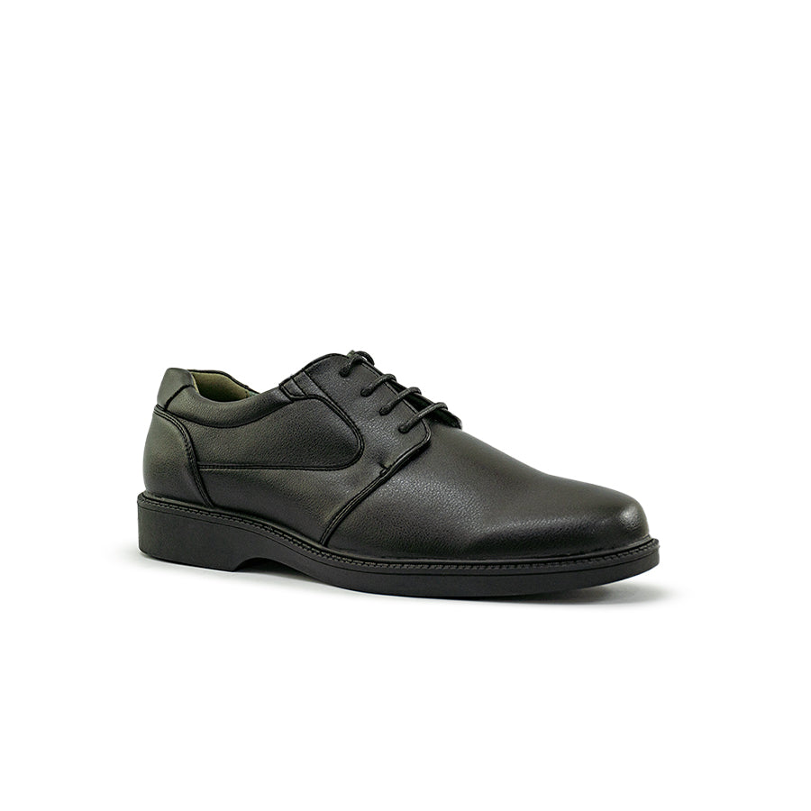 Mario D' boro Men's Formal MZ 27214 C95 Black leather dress shoe with lace-up closure and low heel. Suitable for formal occasions.