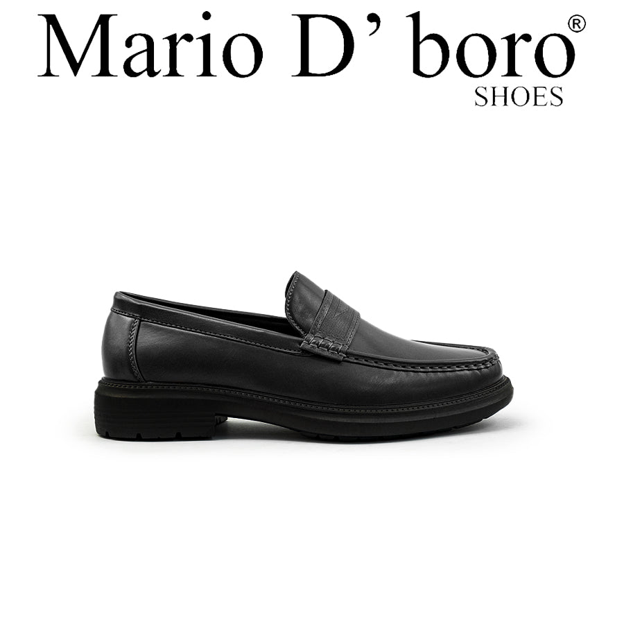Mario D' boro Men's Formal Slip On MY 26389 - Black / Dark Brown C85