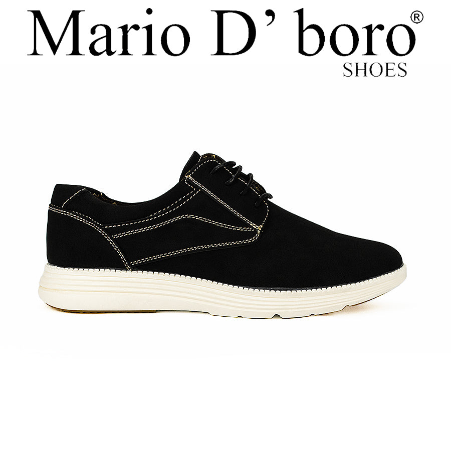 Mario D' Boro Men's Casual Oxford Mw 24583 Black/Dark Brown C45