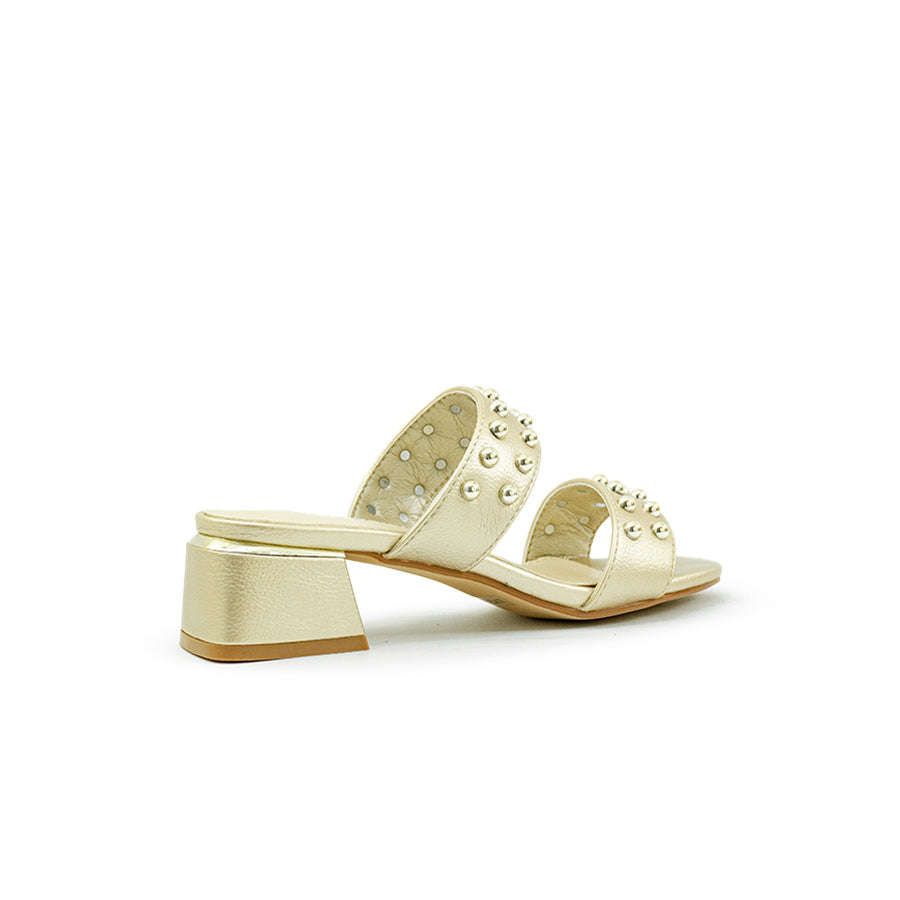 Mario D' boro Women's Heeled Sandals LY 29546 - Soft Gold /Soft Silver C89
