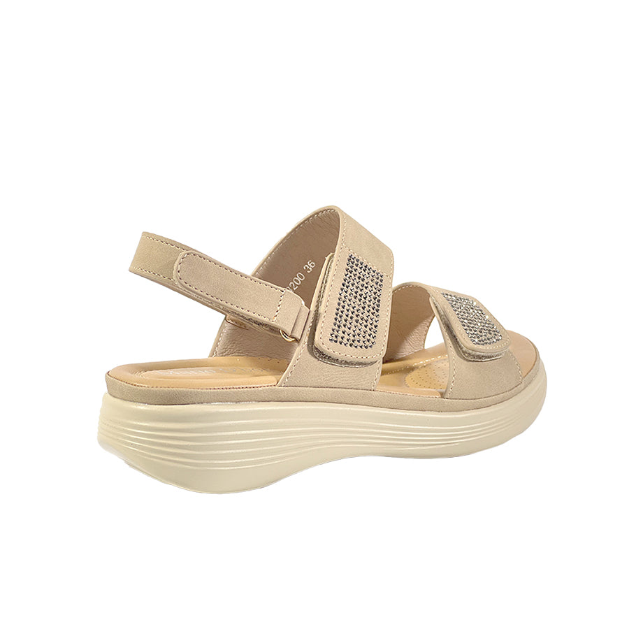 Mario D' Boro Women's Flat Sandals LY 28200 Dark Brown/Taupe C67