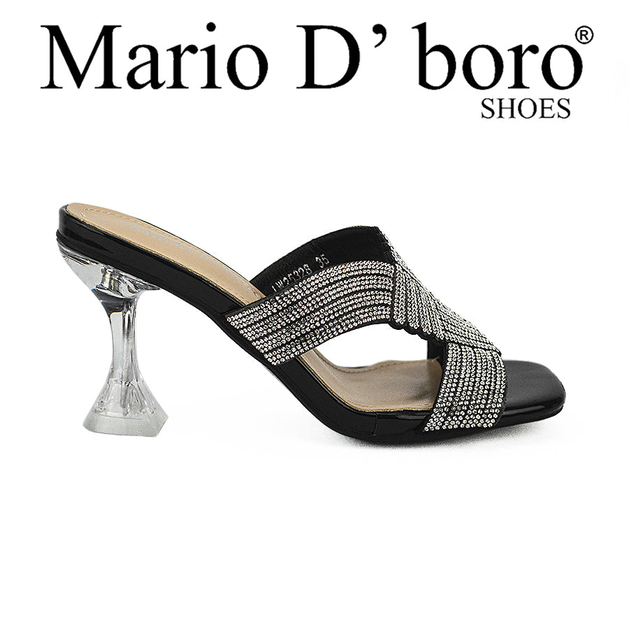 Mario D' Boro Women's Evening Sandals LW 25328 Beige/Black  C40