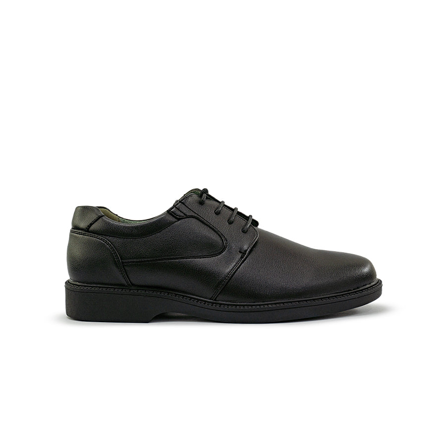 Mario D' boro Men's Formal MZ 27214 C95 Black leather dress shoe with lace-up closure and low heel. Suitable for formal occasions.