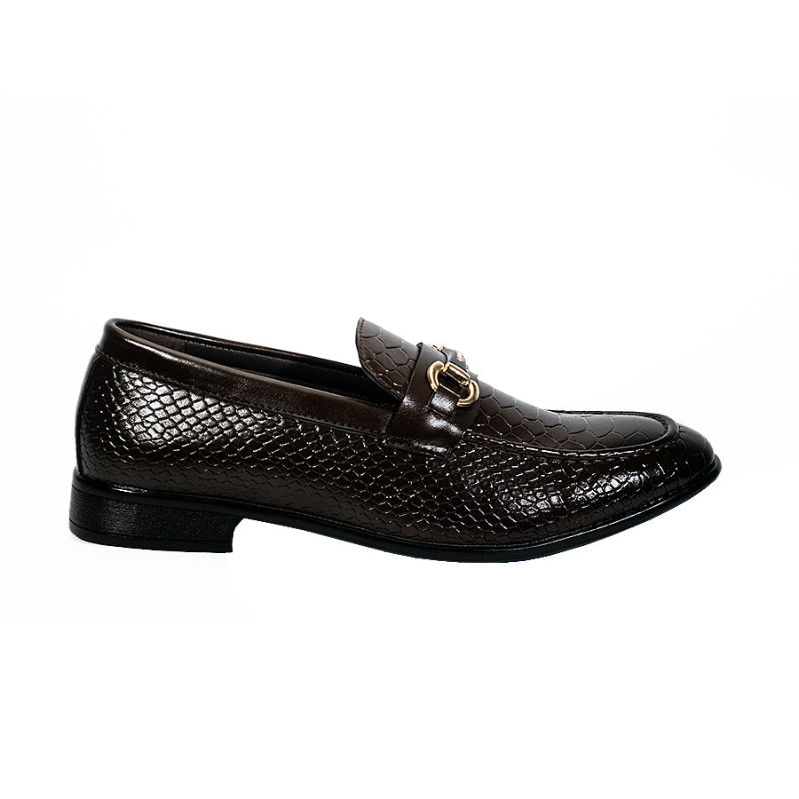 Mario D' Boro Men's Formal Slip On MY 25842 Black/Dark Brown C64