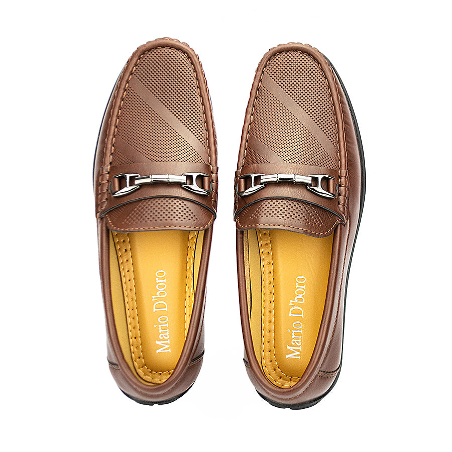 Mario D' Boro Men's Casual Loafers Mw 23566 Black/Dark Brown C42